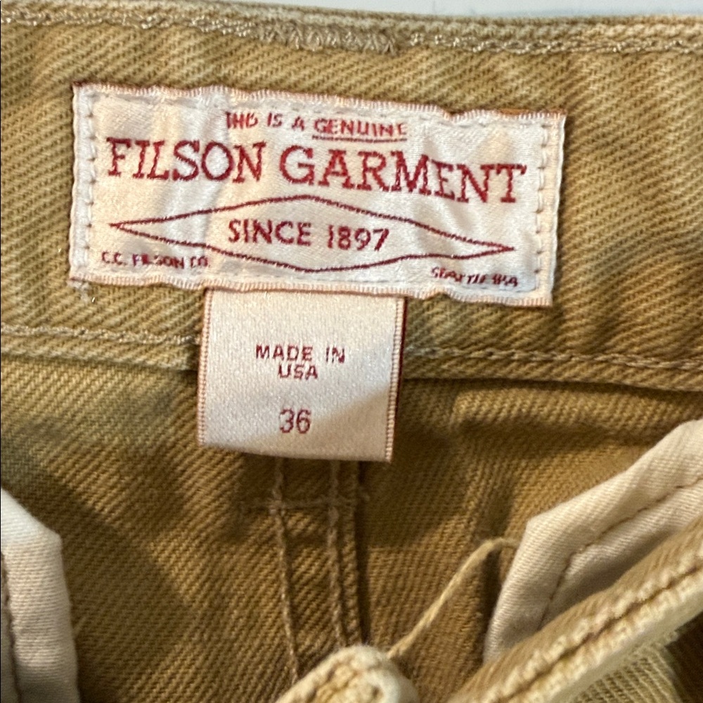 Vintage Filson Garment  DRAFTSMAN CANVAS PANTS size 36 - Picture 3 of 8